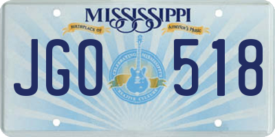MS license plate JGO518