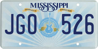 MS license plate JGO526