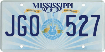 MS license plate JGO527