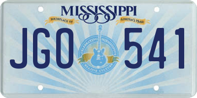 MS license plate JGO541