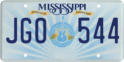 MS license plate JGO544