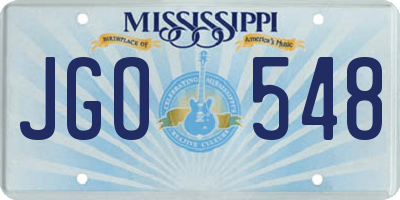 MS license plate JGO548