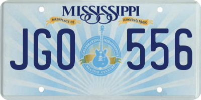 MS license plate JGO556