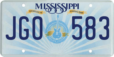 MS license plate JGO583