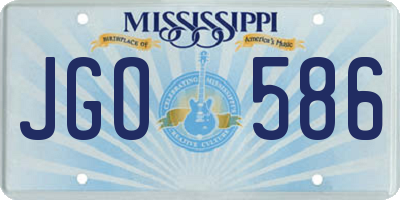 MS license plate JGO586