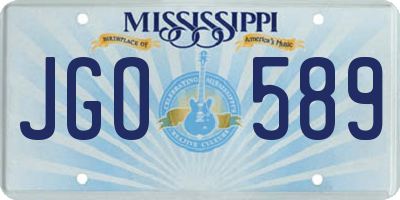 MS license plate JGO589