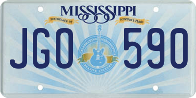 MS license plate JGO590