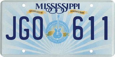 MS license plate JGO611