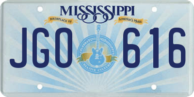 MS license plate JGO616