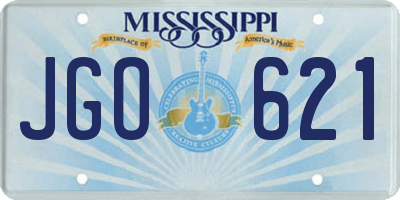 MS license plate JGO621