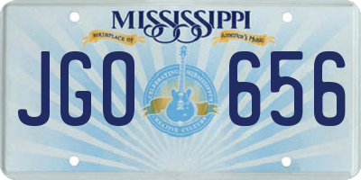 MS license plate JGO656