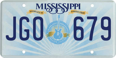 MS license plate JGO679