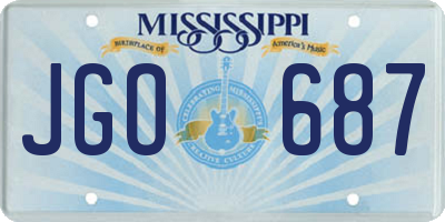 MS license plate JGO687