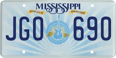 MS license plate JGO690