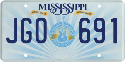 MS license plate JGO691