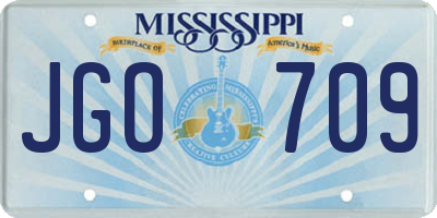 MS license plate JGO709