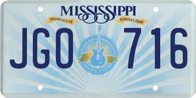 MS license plate JGO716
