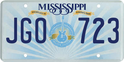 MS license plate JGO723
