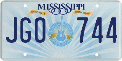 MS license plate JGO744