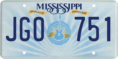 MS license plate JGO751