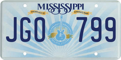 MS license plate JGO799