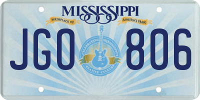 MS license plate JGO806