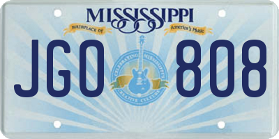 MS license plate JGO808