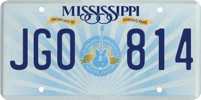 MS license plate JGO814