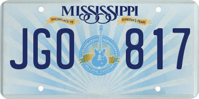 MS license plate JGO817