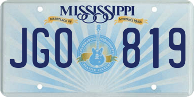 MS license plate JGO819