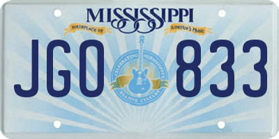 MS license plate JGO833