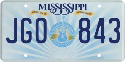 MS license plate JGO843