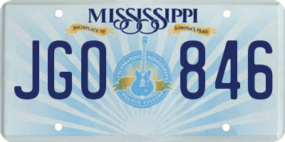 MS license plate JGO846