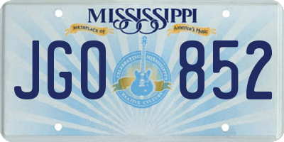 MS license plate JGO852