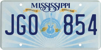 MS license plate JGO854