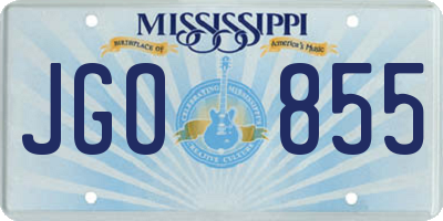 MS license plate JGO855
