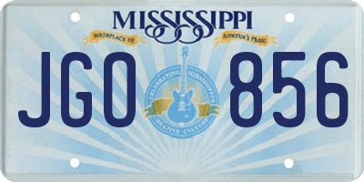 MS license plate JGO856