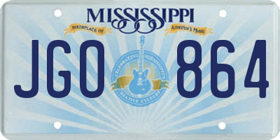 MS license plate JGO864