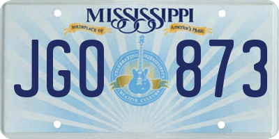 MS license plate JGO873