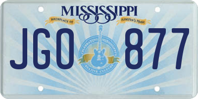 MS license plate JGO877