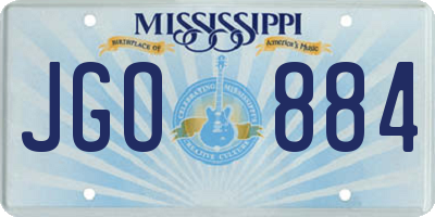 MS license plate JGO884