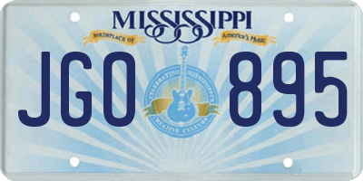 MS license plate JGO895