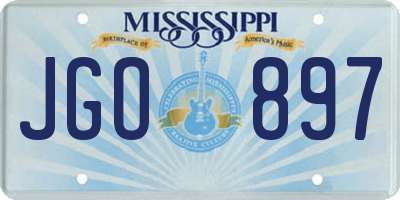 MS license plate JGO897