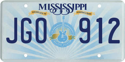 MS license plate JGO912