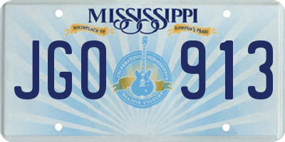 MS license plate JGO913