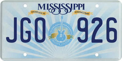 MS license plate JGO926
