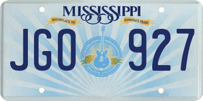 MS license plate JGO927