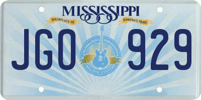 MS license plate JGO929
