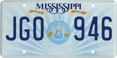 MS license plate JGO946