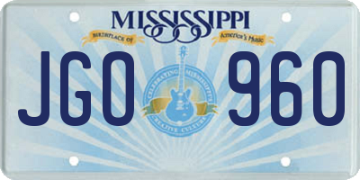 MS license plate JGO960
